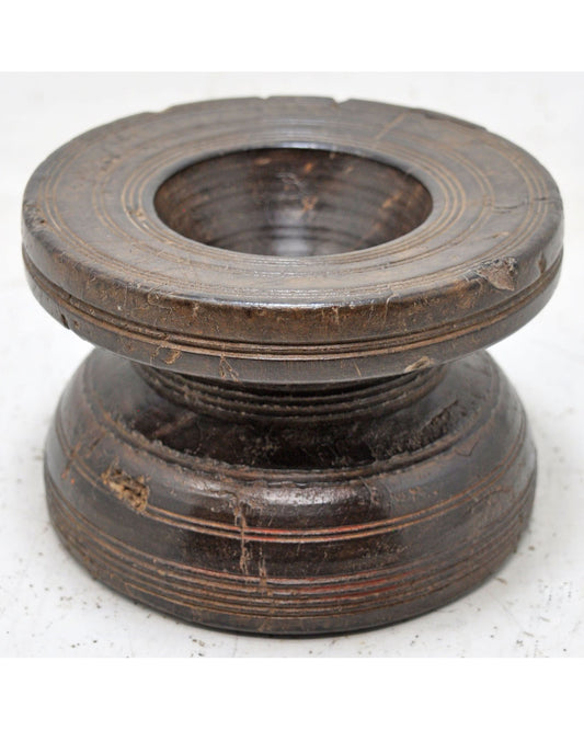 Antique Wooden Agricultural Seeder Bijni Original Old Hand Carved