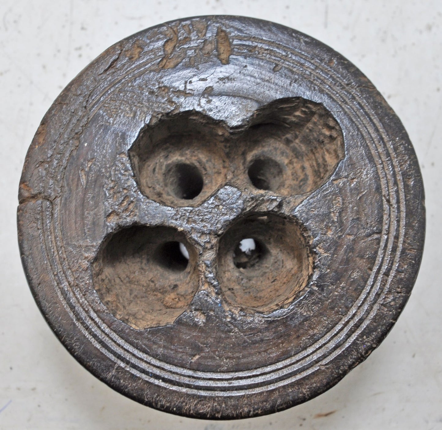 Antique Wooden Agricultural Seeder Bijni Original Old Hand Carved