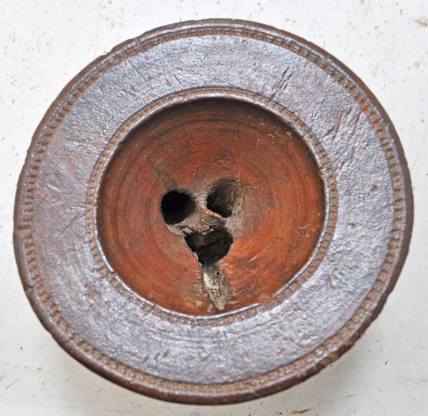 Antique Wooden Agricultural Seeder Bijni Original Old Hand Carved