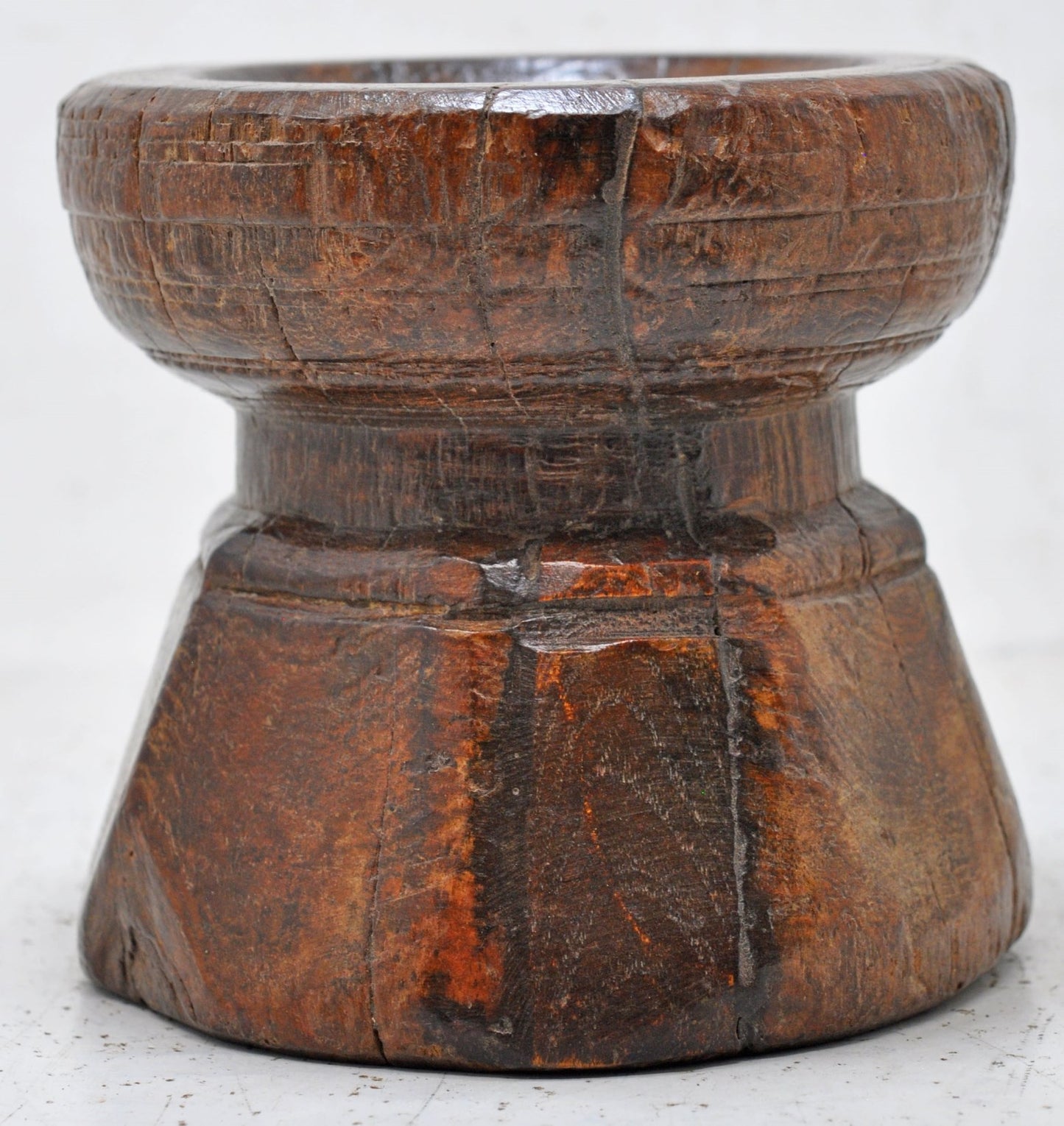 Antique Wooden Agricultural Seeder Bijni Original Old Hand Carved