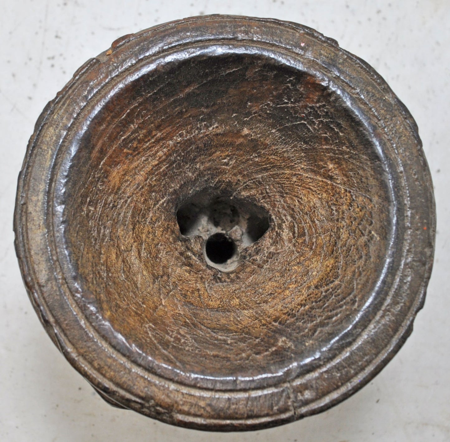 Antique Wooden Agricultural Seeder Bijni Original Old Hand Carved