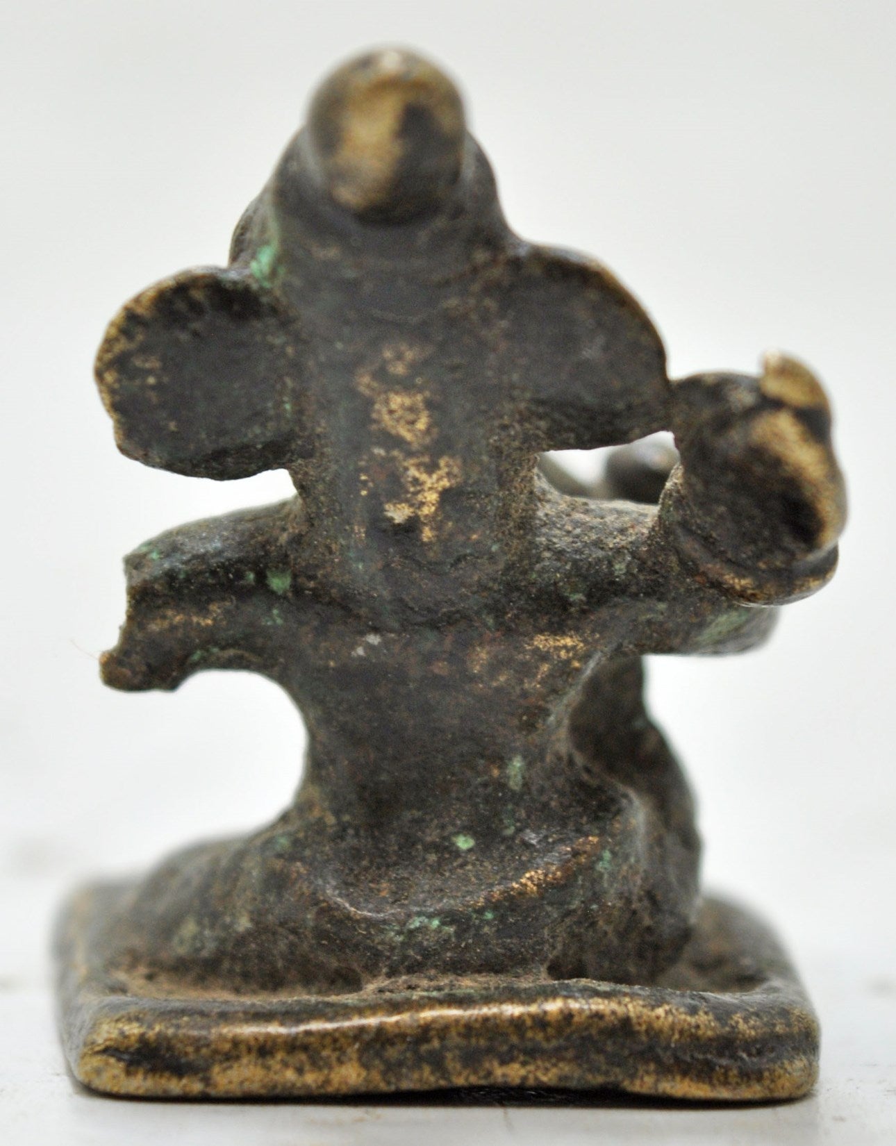 Antique Brass God Ganesha Idol Figurine Original Old Hand Crafted Fine Engraved