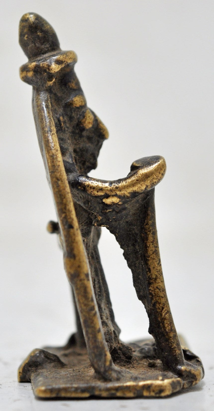 Antique Brass Tribal God Idol Figurine Original Old Hand Crafted Engraved