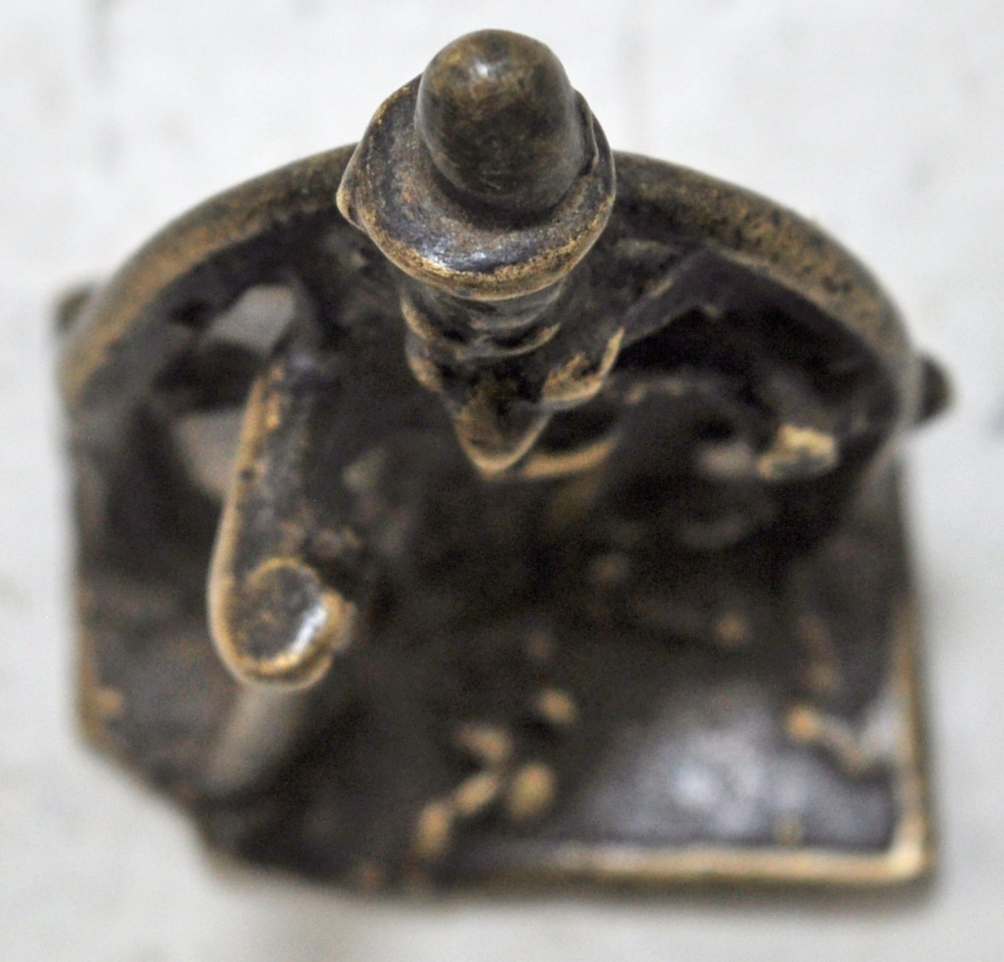 Antique Brass Tribal God Idol Figurine Original Old Hand Crafted Engraved