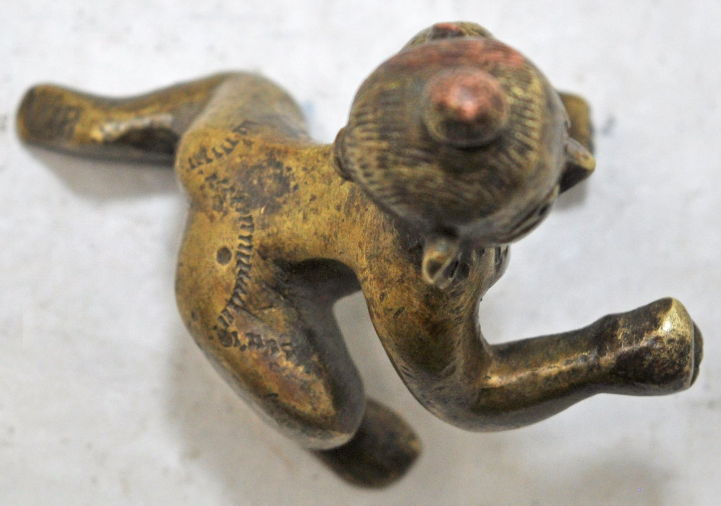 Antique Brass Baby God Krishna Idol Figurine Original Old Hand Crafted Engraved