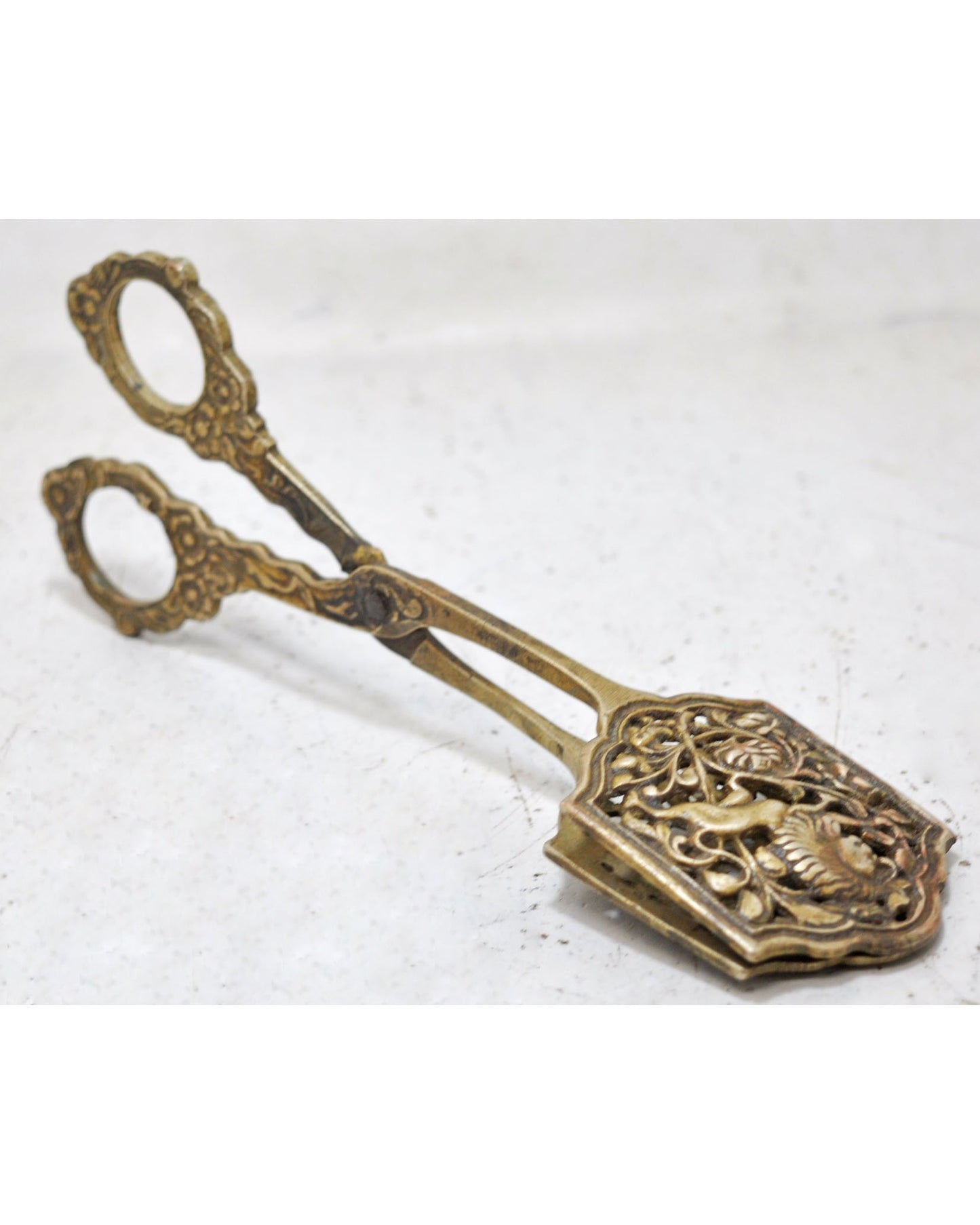 Antique Brass Jewellery Making Embossing Scissors Tool Original Old Hand Crafted Engraved