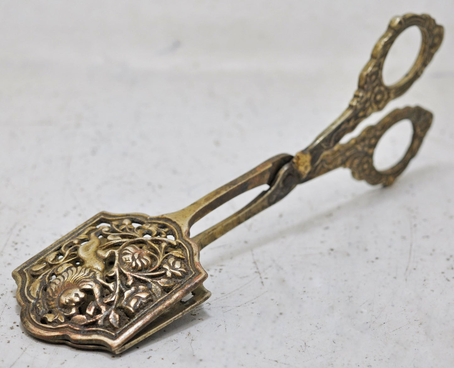 Antique Brass Jewellery Making Embossing Scissors Tool Original Old Hand Crafted Engraved