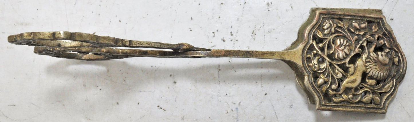 Antique Brass Jewellery Making Embossing Scissors Tool Original Old Hand Crafted Engraved