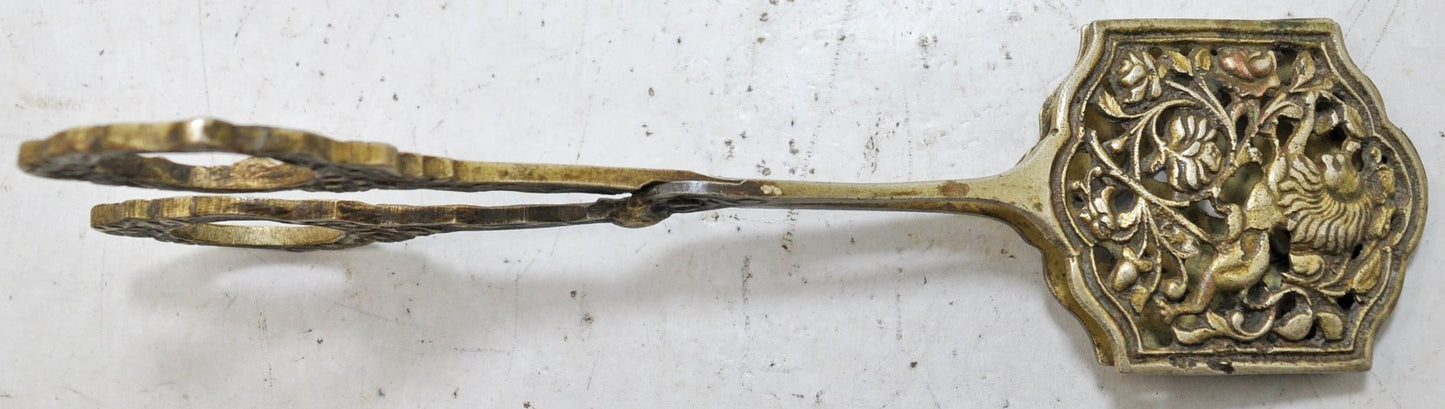 Antique Brass Jewellery Making Embossing Scissors Tool Original Old Hand Crafted Engraved