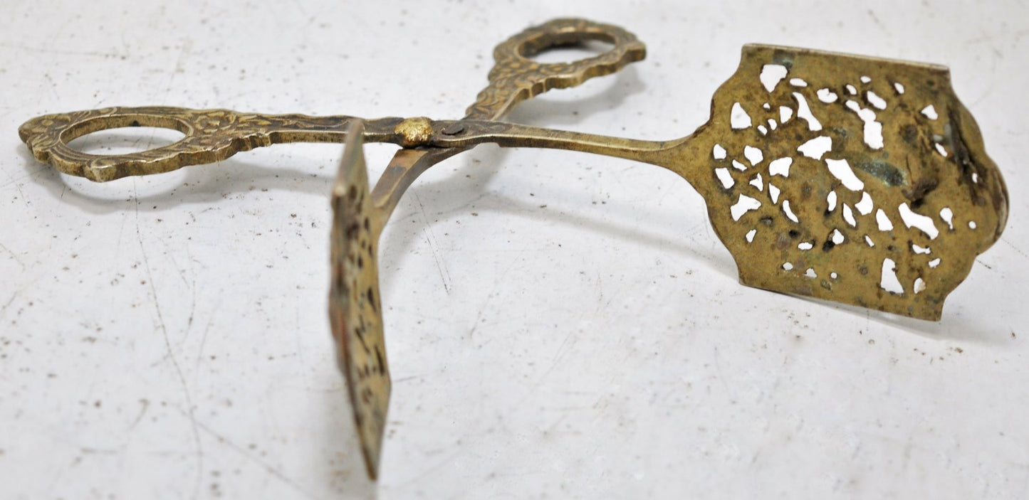 Antique Brass Jewellery Making Embossing Scissors Tool Original Old Hand Crafted Engraved