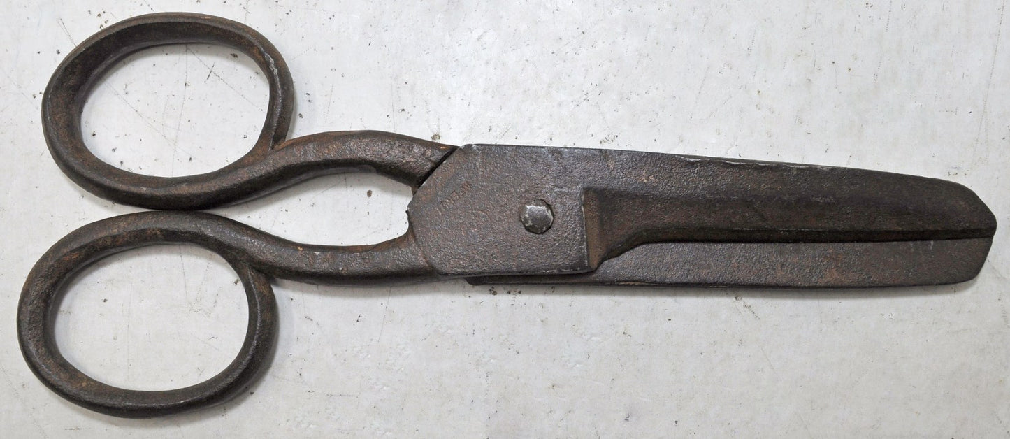 Antique Iron Long Tailors Scissors Original Old Hand Crafted