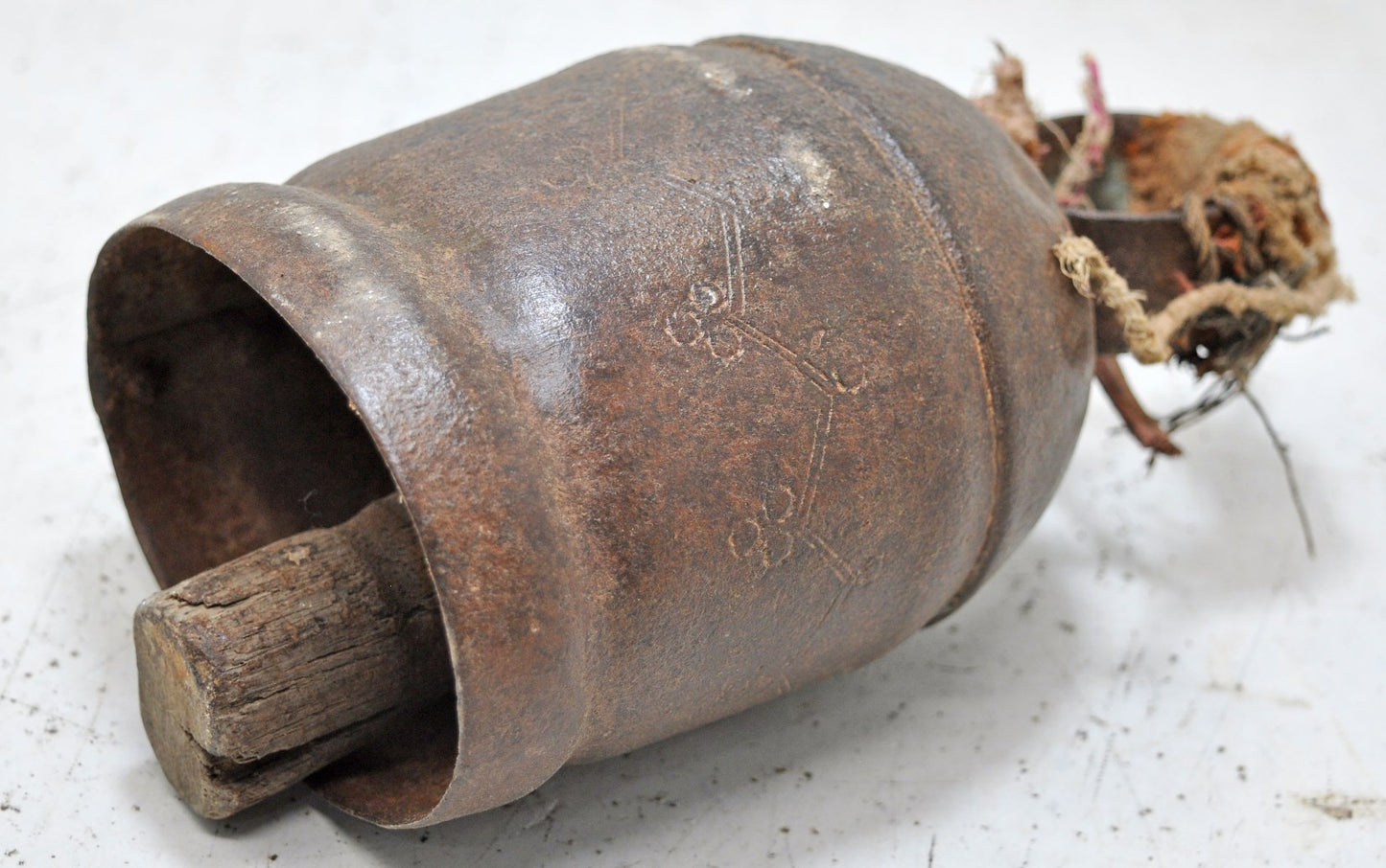 Antique Iron Animals Cow Bell Original Old Hand Crafted