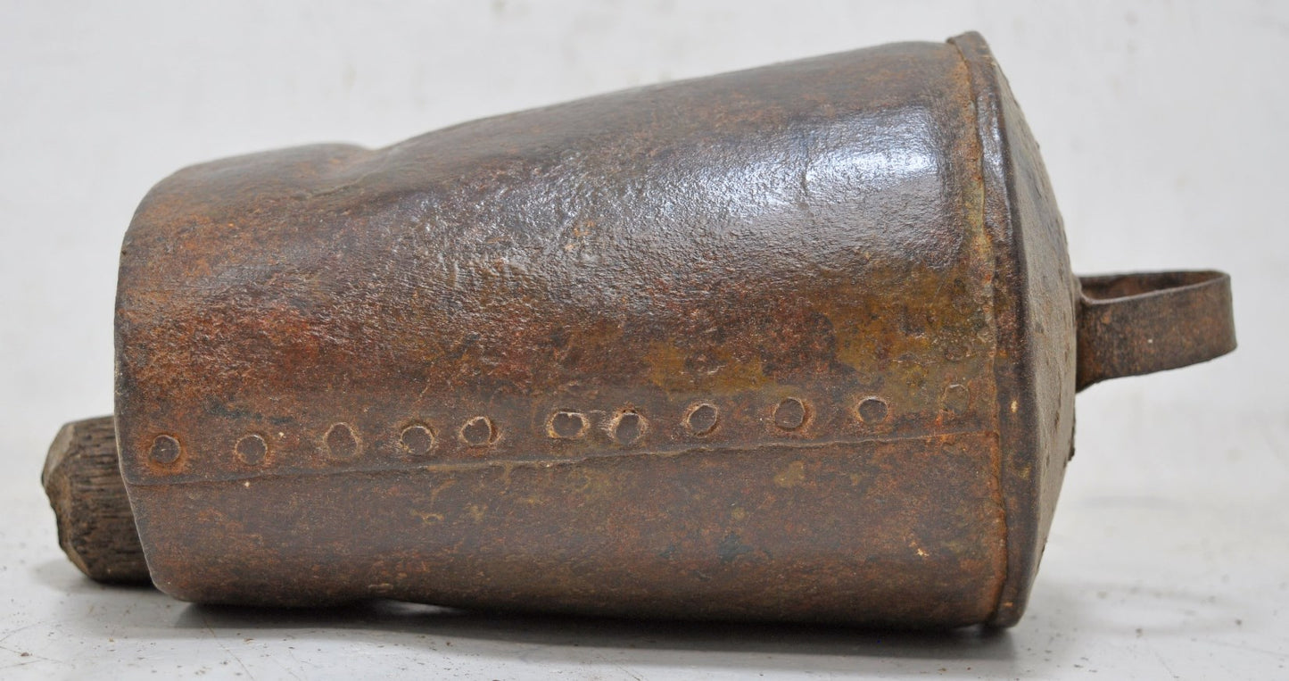 Antique Iron Animals Cow Bell Original Old Hand Crafted