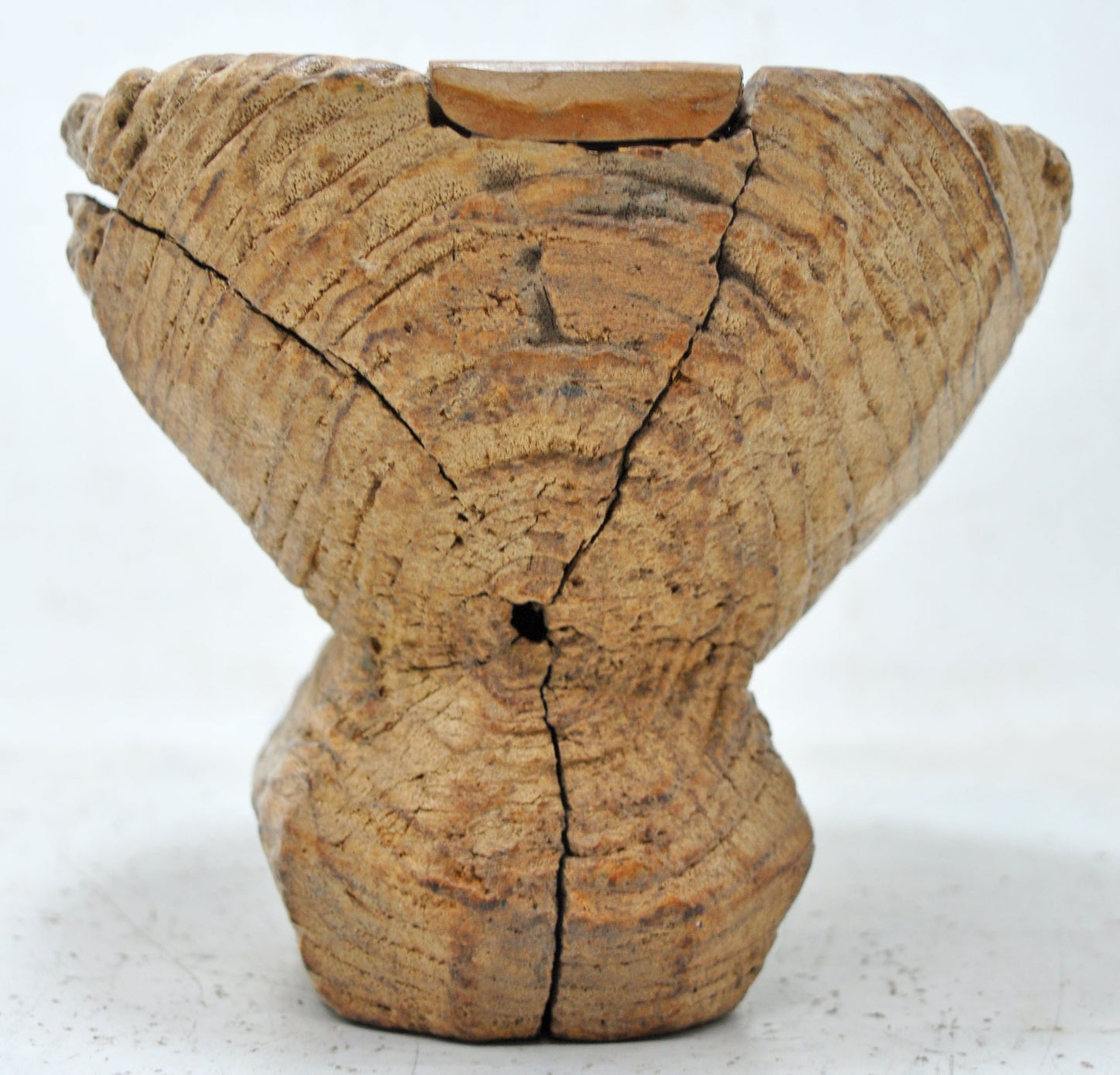 Antique Wooden Agricultural Bijni Seed Holder Candle Stand Original Old Hand Carved