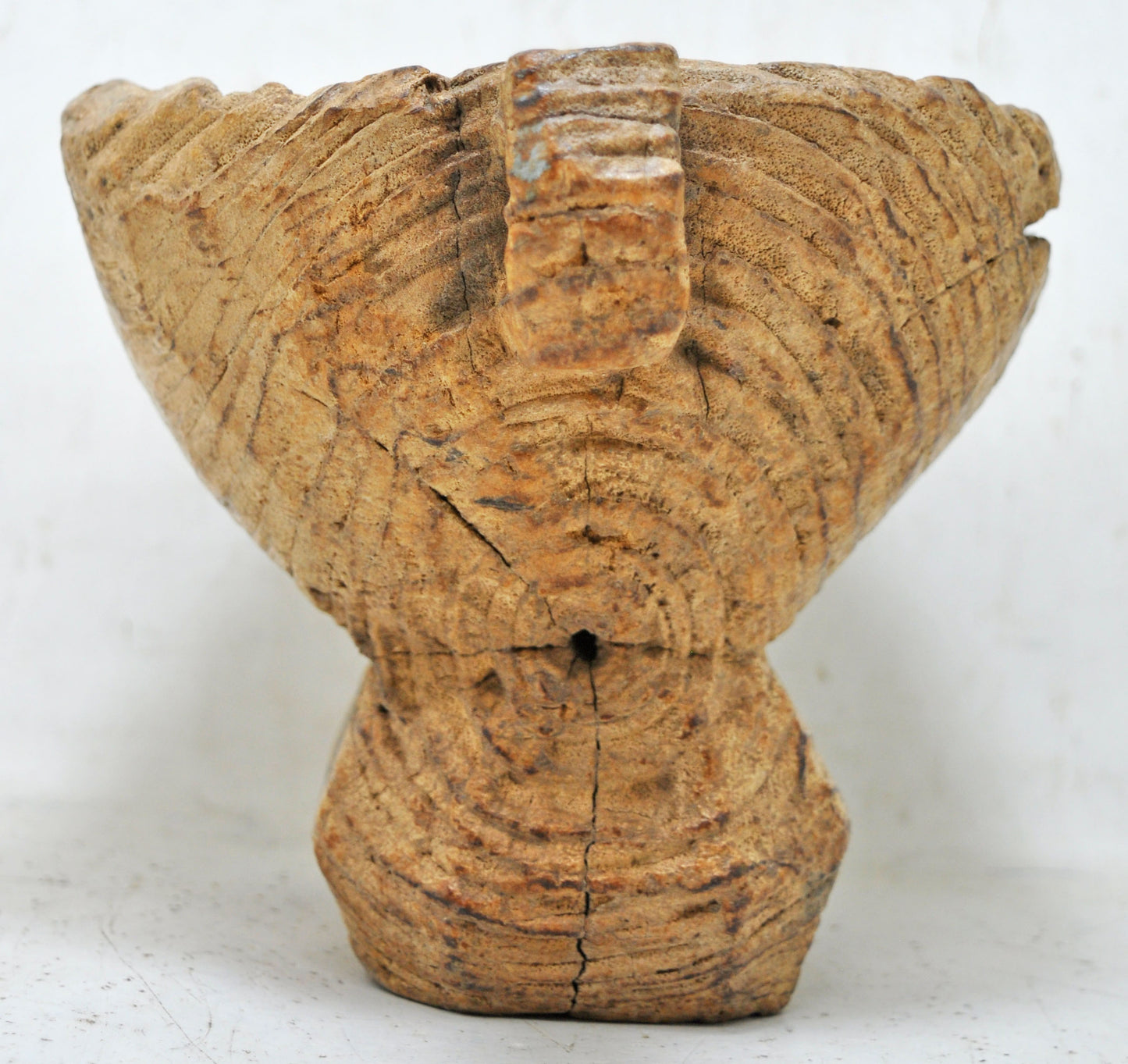 Antique Wooden Agricultural Bijni Seed Holder Candle Stand Original Old Hand Carved