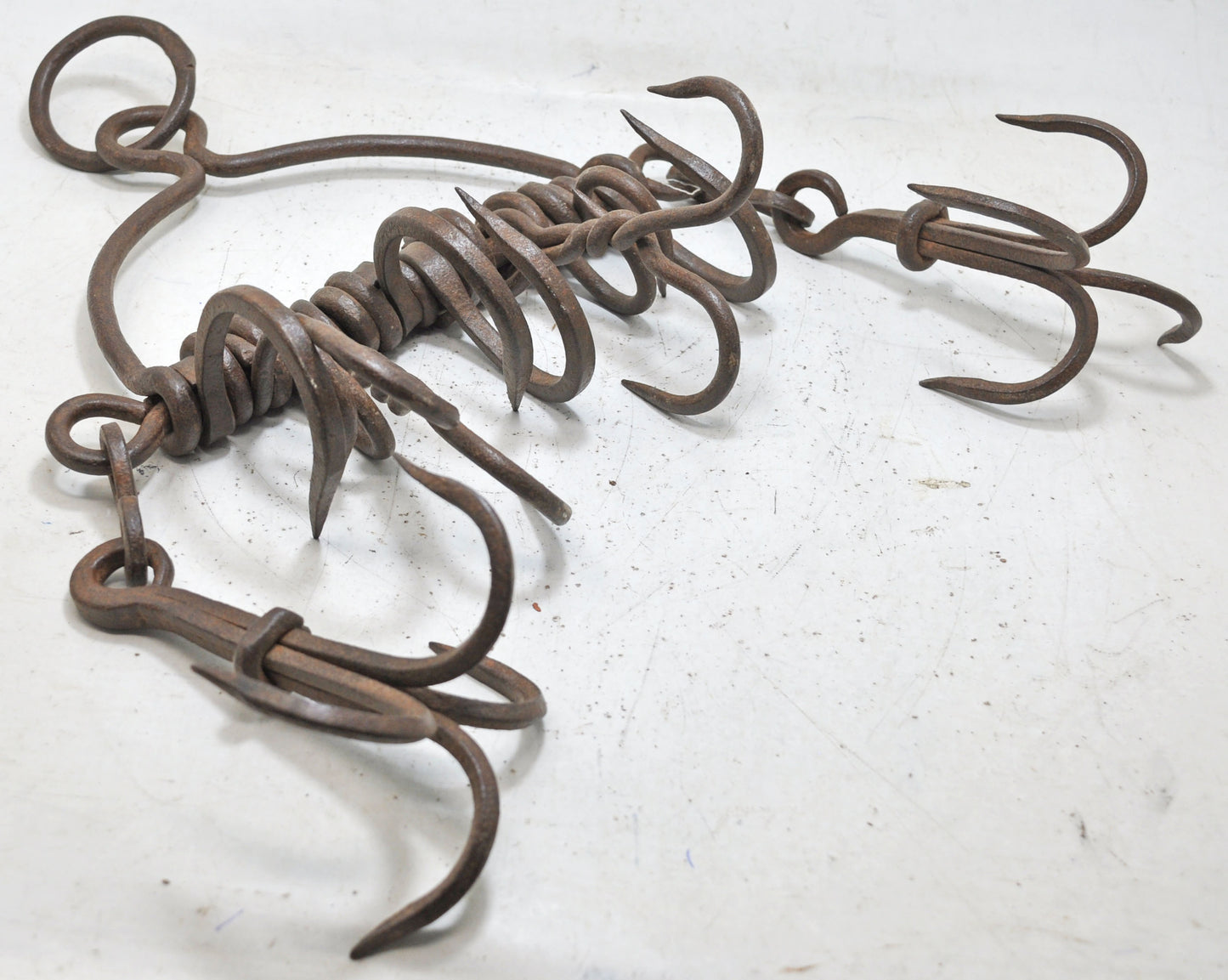 Antique Iron Well Water Bucket Fetching Hooks Original Old Hand Crafted