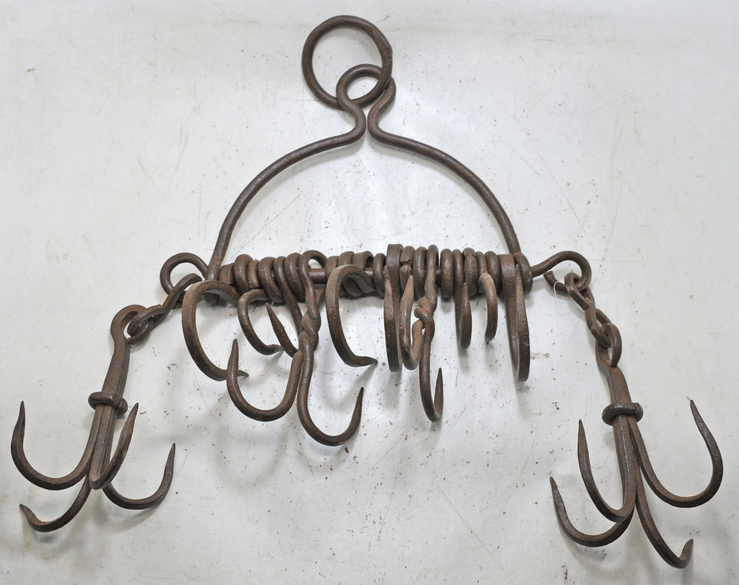 Antique Iron Well Water Bucket Fetching Hooks Original Old Hand Crafted