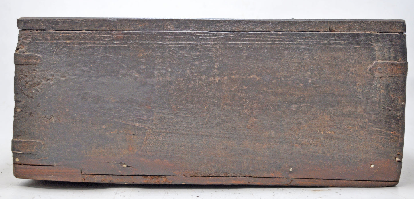 Antique Wooden Large Size Storage Chest Box Original Old Hand Crafted