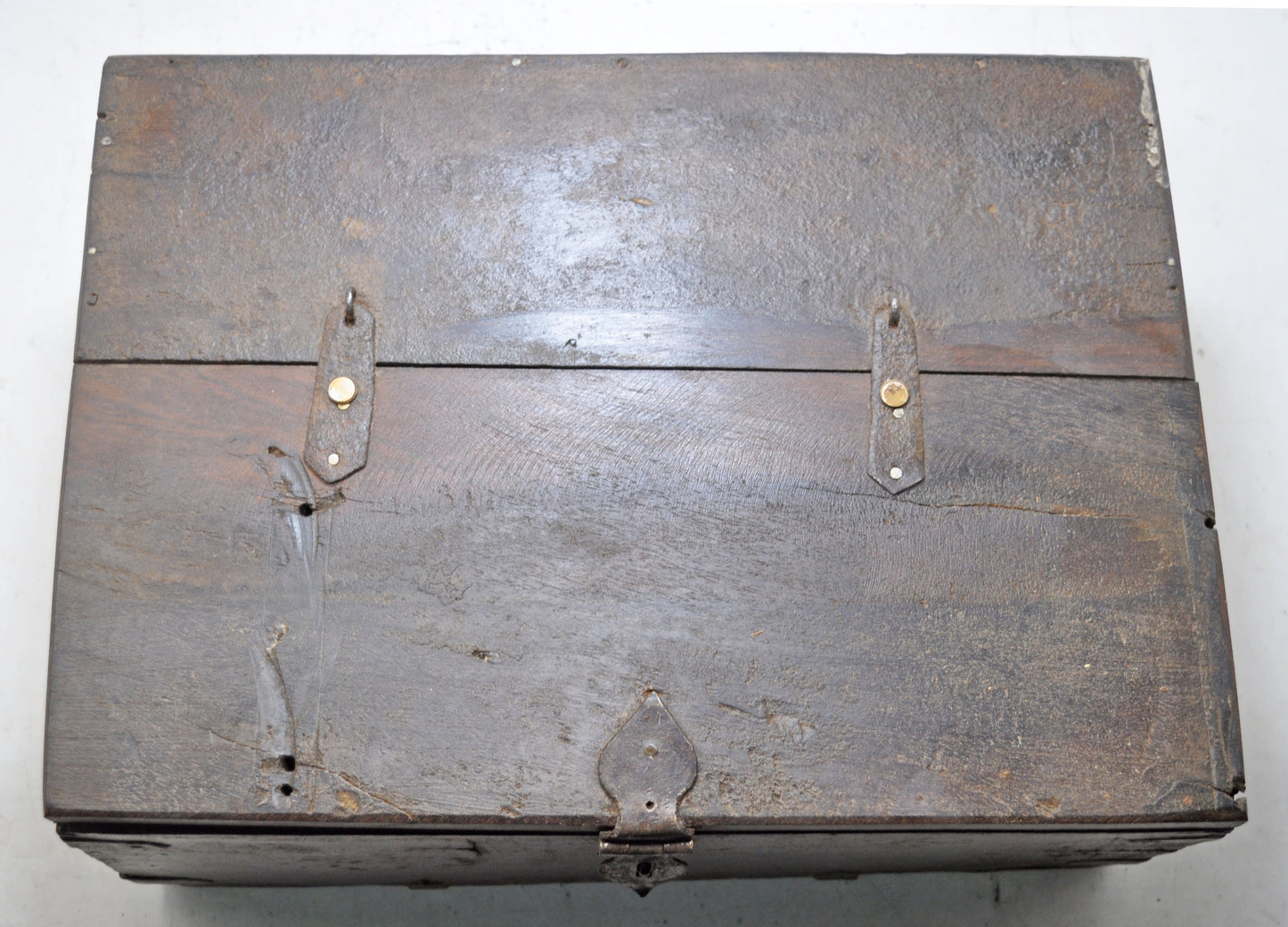 Antique Wooden Large Size Storage Chest Box Original Old Hand Crafted