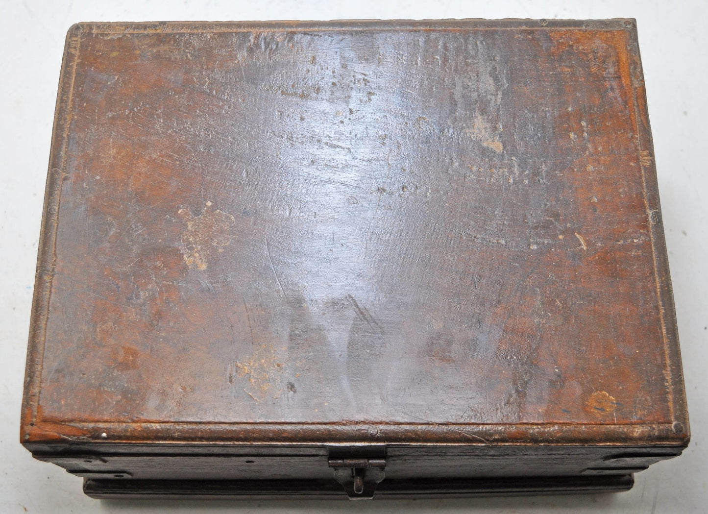 Antique Wooden Large Size Storage Chest Box Original Old Hand Crafted