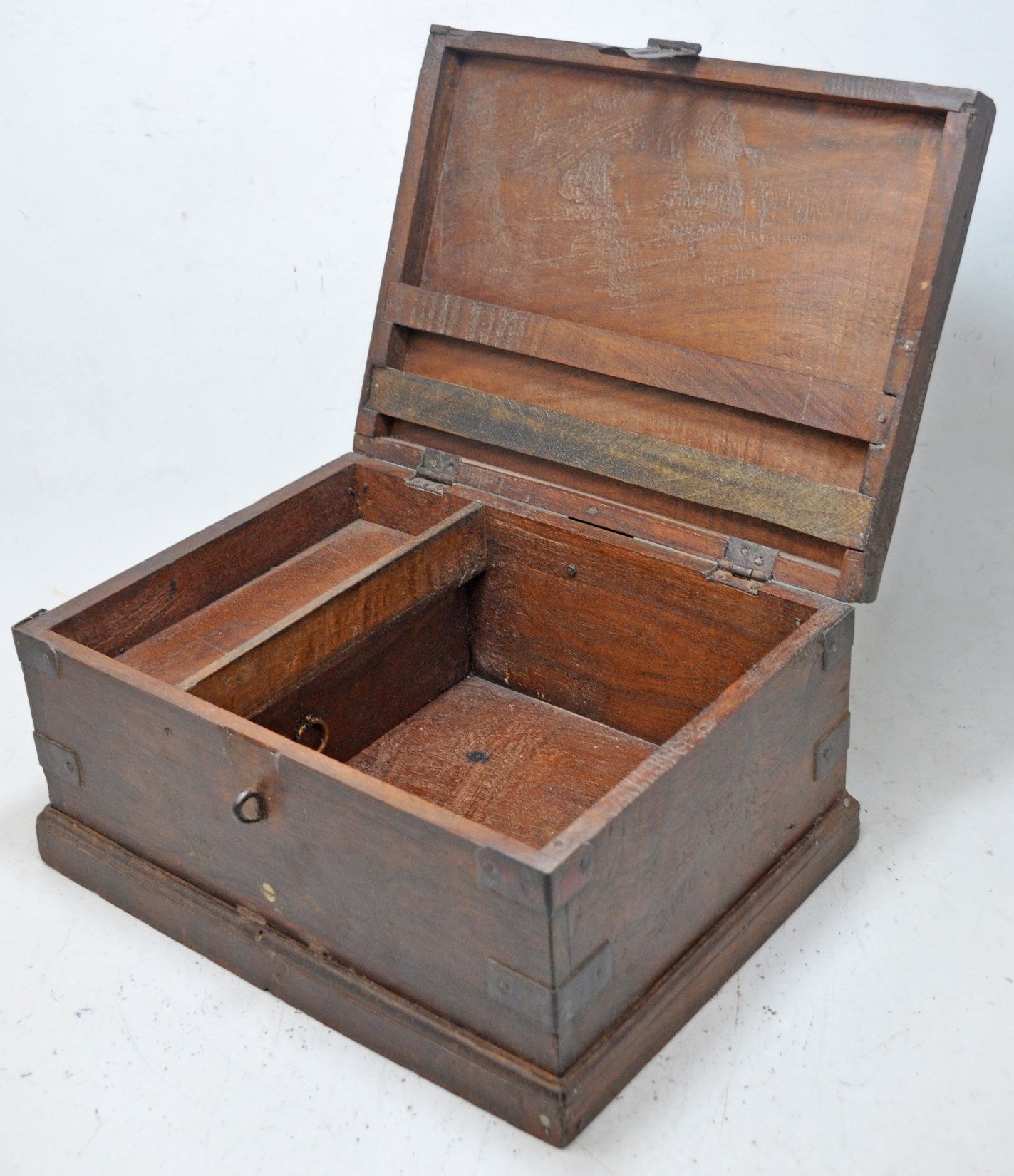 Antique Wooden Large Size Storage Chest Box Original Old Hand Crafted