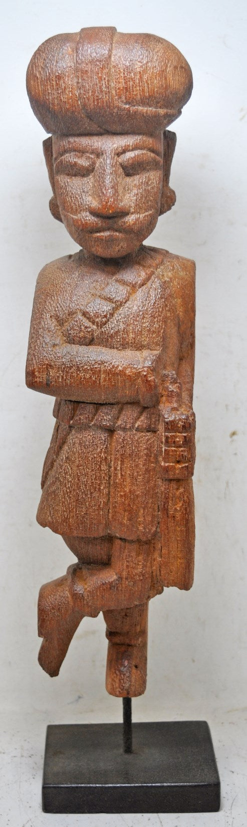 Antique Wooden Large Watchman Statue Figurine Original Old Fine Hand Carved