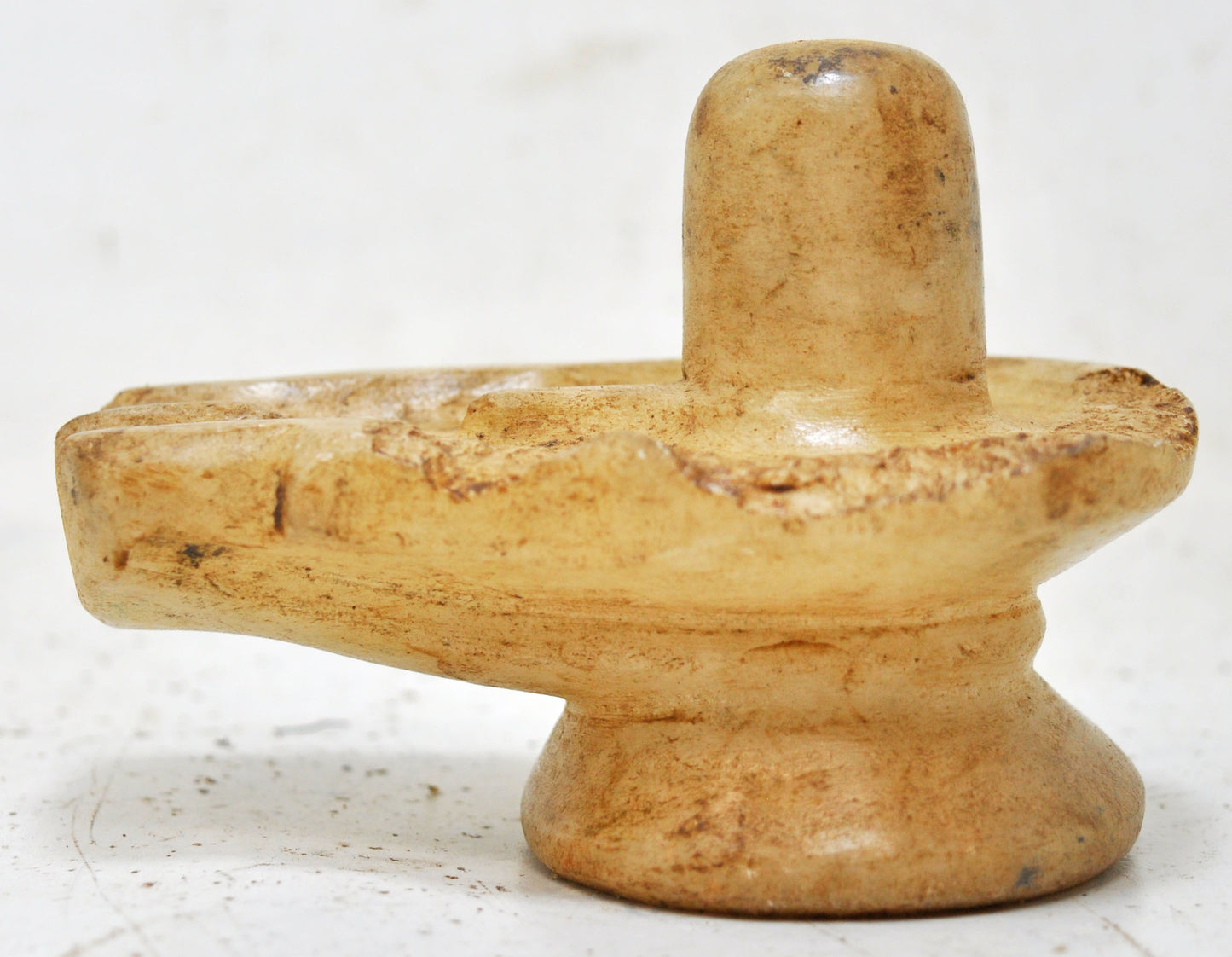 Antique White Marble God Shiva Linga Idol Figurine Original Old Fine Hand Carved