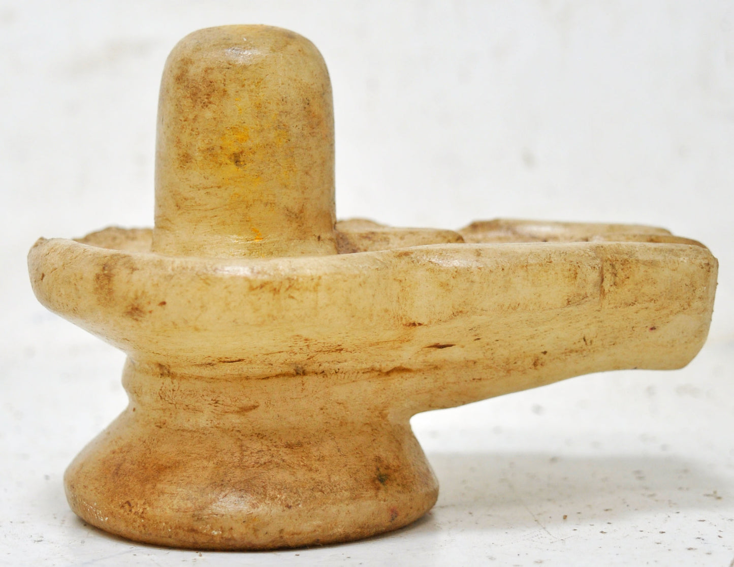 Antique White Marble God Shiva Linga Idol Figurine Original Old Fine Hand Carved
