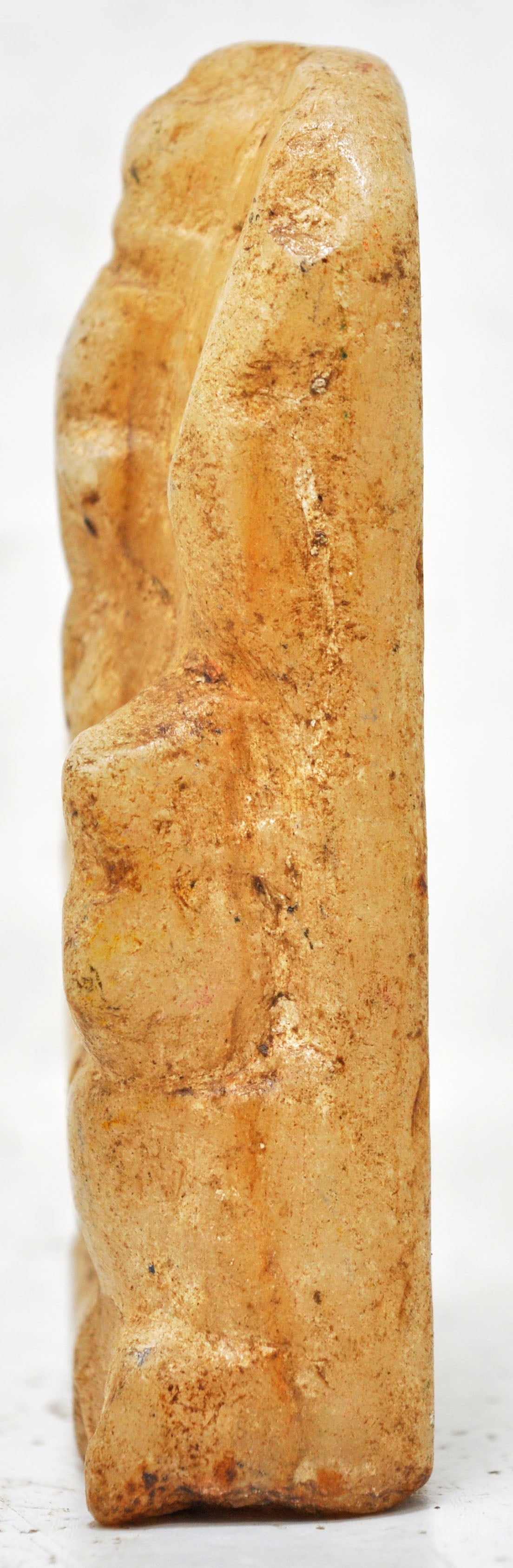 Antique White Marble God Ganesha Idol Figurine Original Old Fine Hand Carved