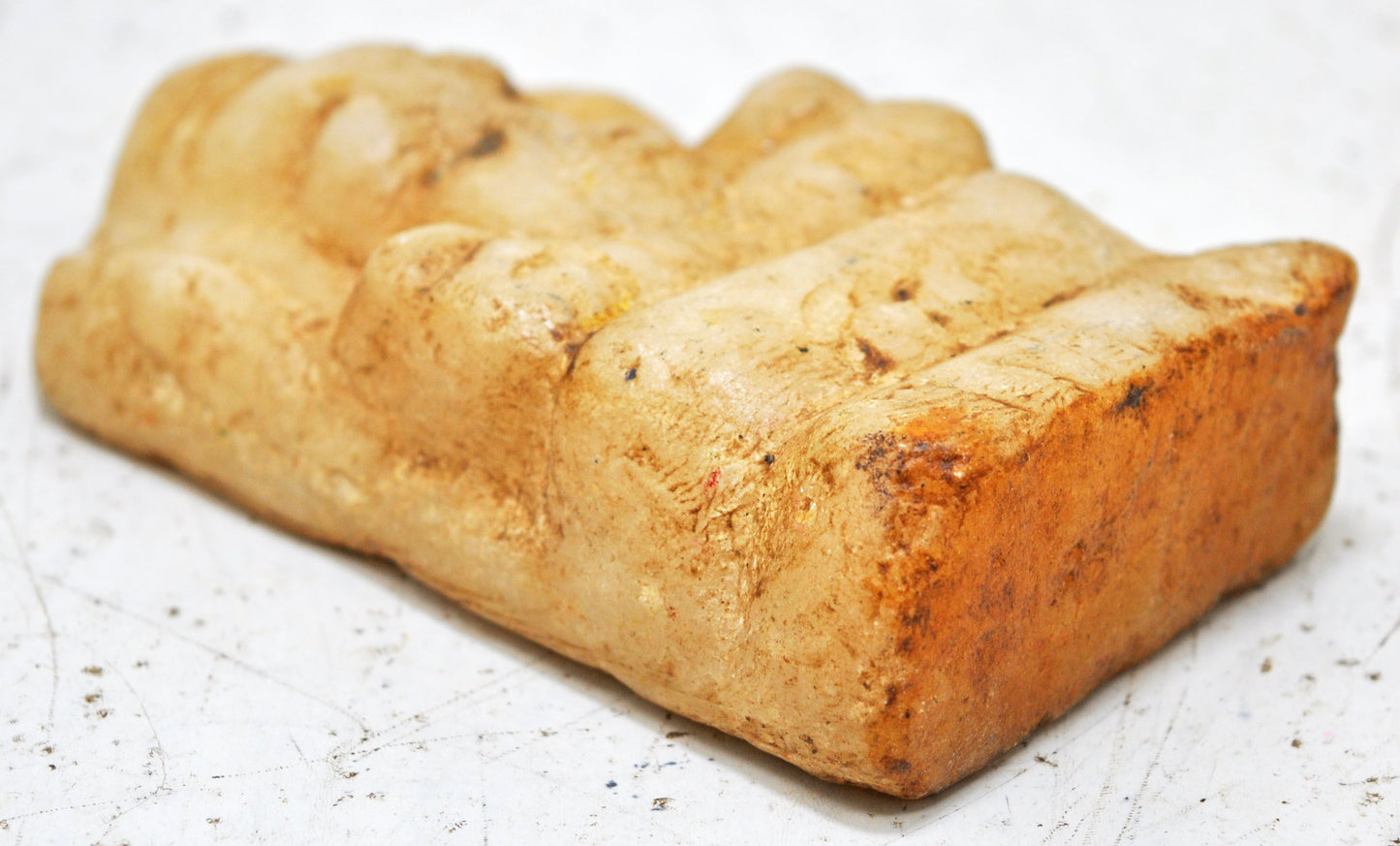 Antique White Marble God Ganesha Idol Figurine Original Old Fine Hand Carved