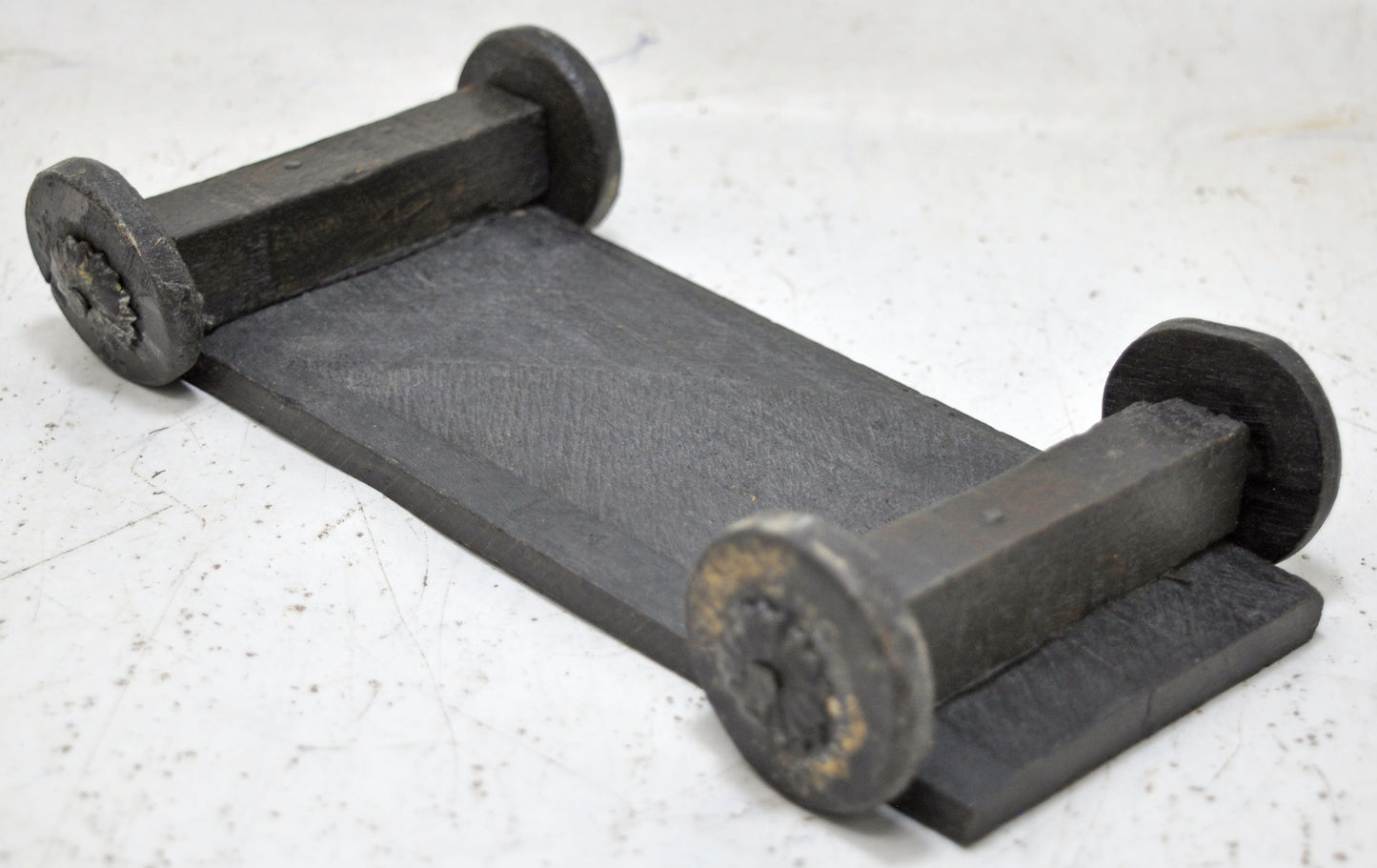 Vintage Wooden Small Service Tray on Wheels Original Old Hand Crafted