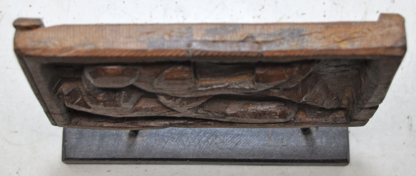 Antique Wooden Bird Carving Panel Plaque Original Old Hand Carved