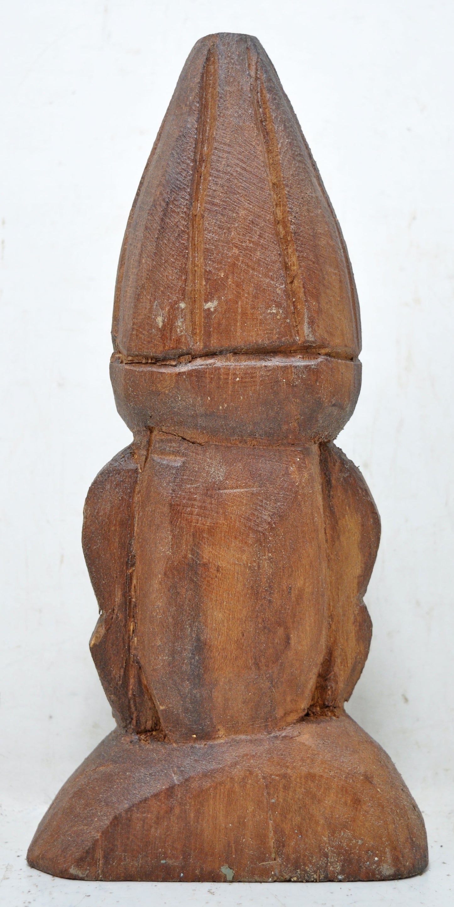 Antique Wooden Half Man Figurine Original Old Fine Hand Carved