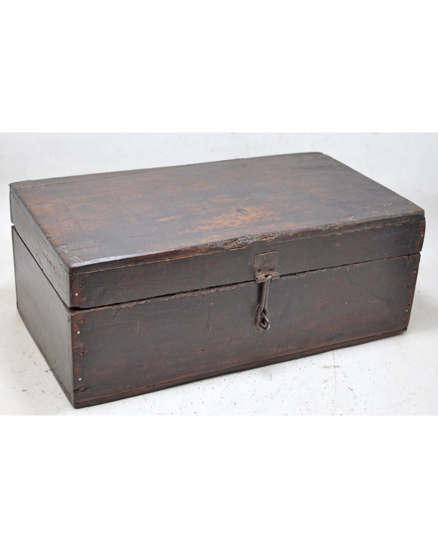 Antique Wooden Storage Chest Box Original Old Hand Crafted