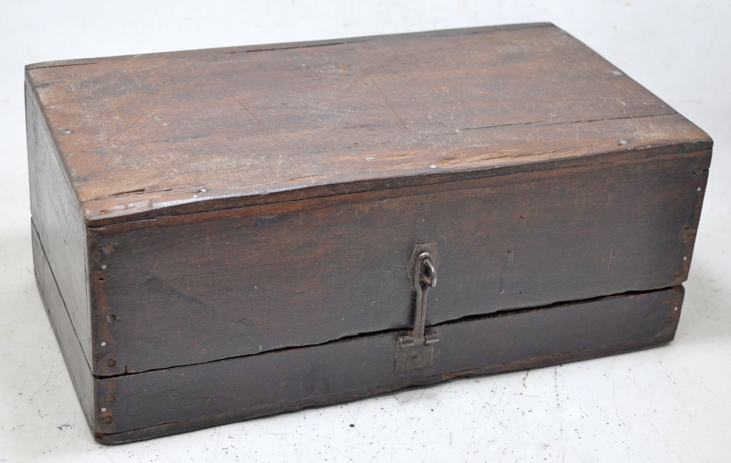 Antique Wooden Storage Chest Box Original Old Hand Crafted
