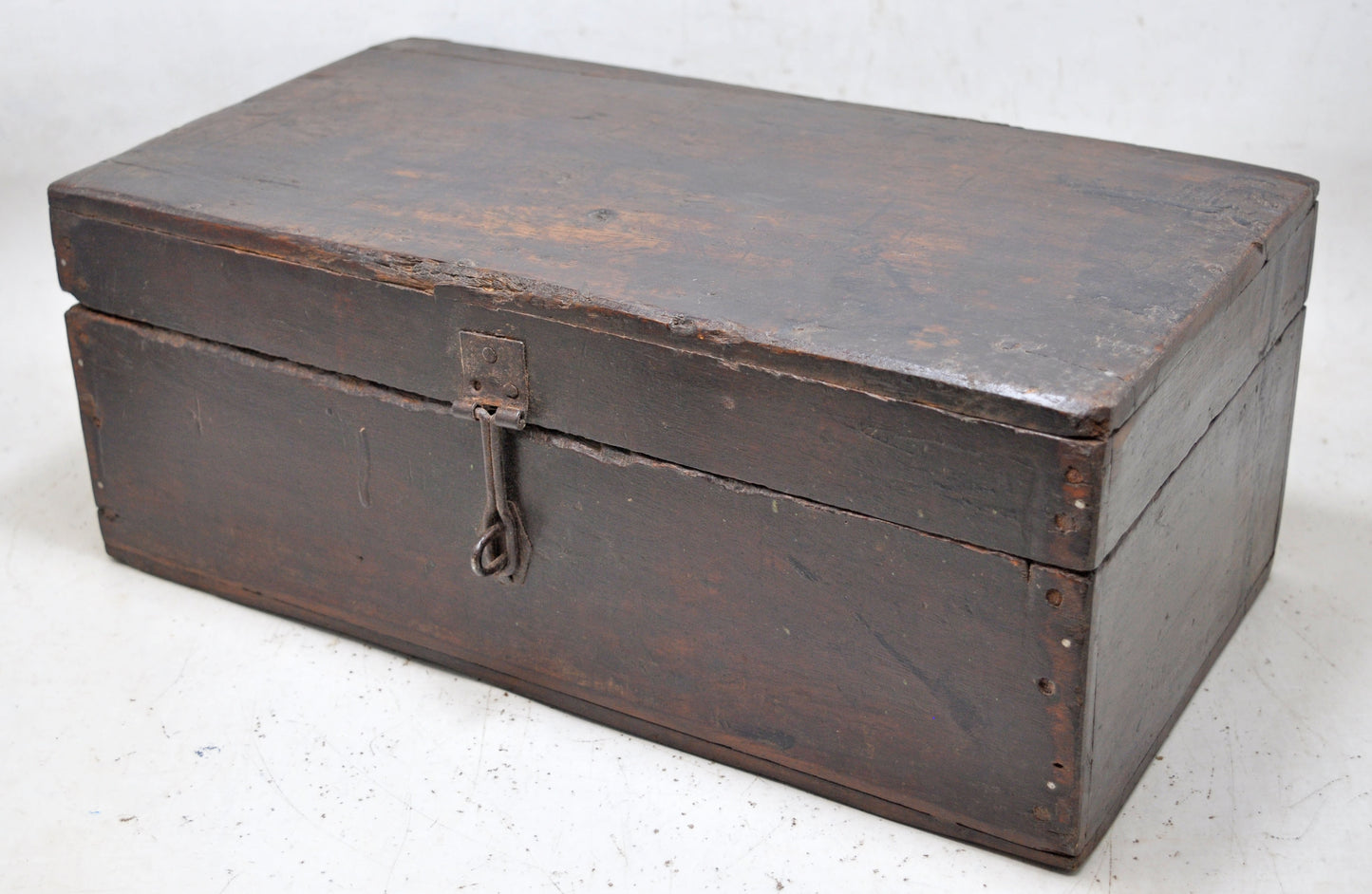 Antique Wooden Storage Chest Box Original Old Hand Crafted