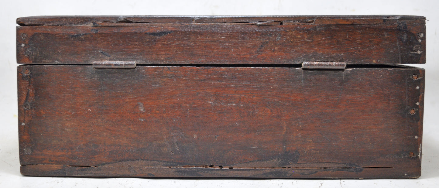 Antique Wooden Storage Chest Box Original Old Hand Crafted