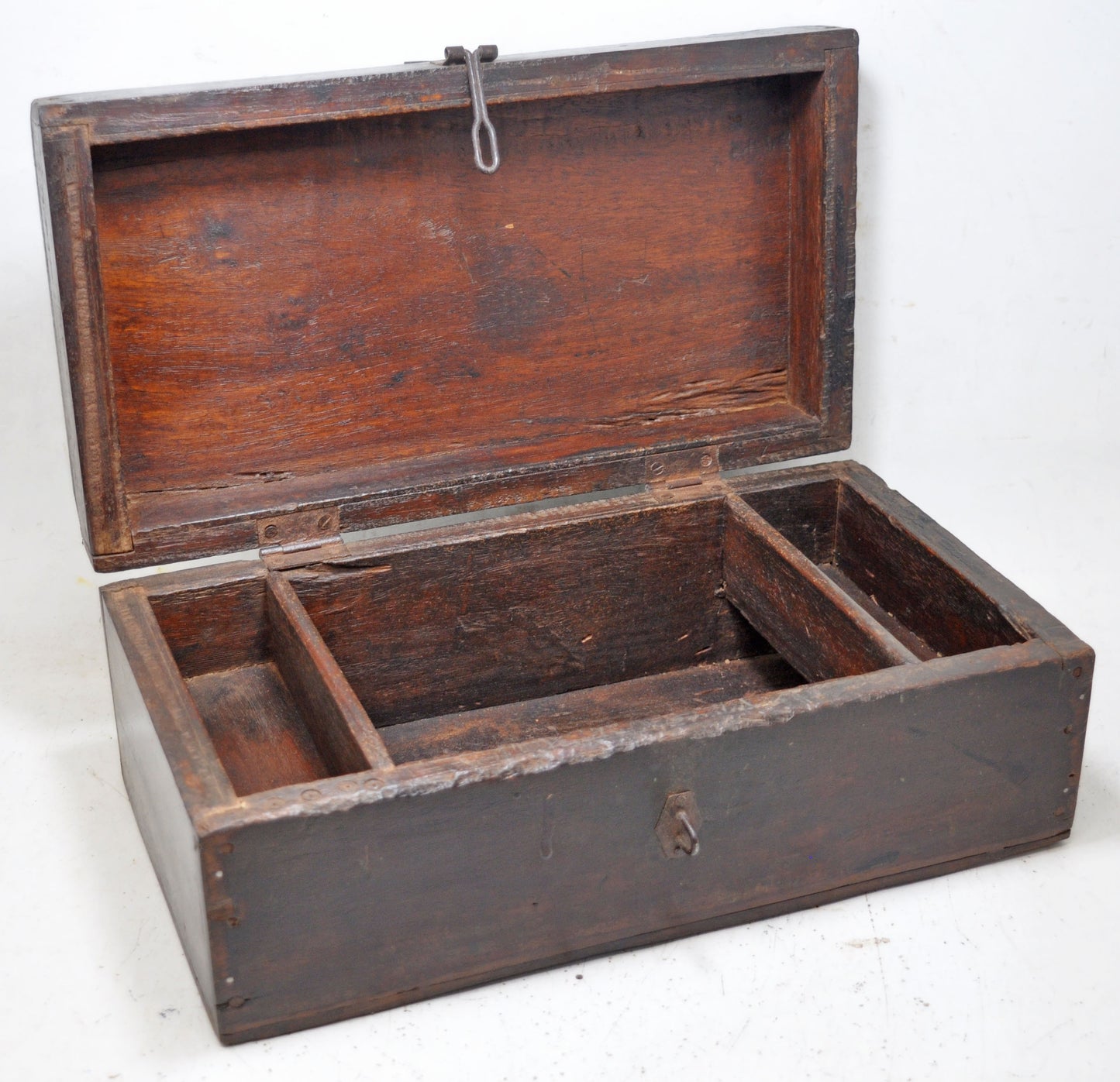 Antique Wooden Storage Chest Box Original Old Hand Crafted