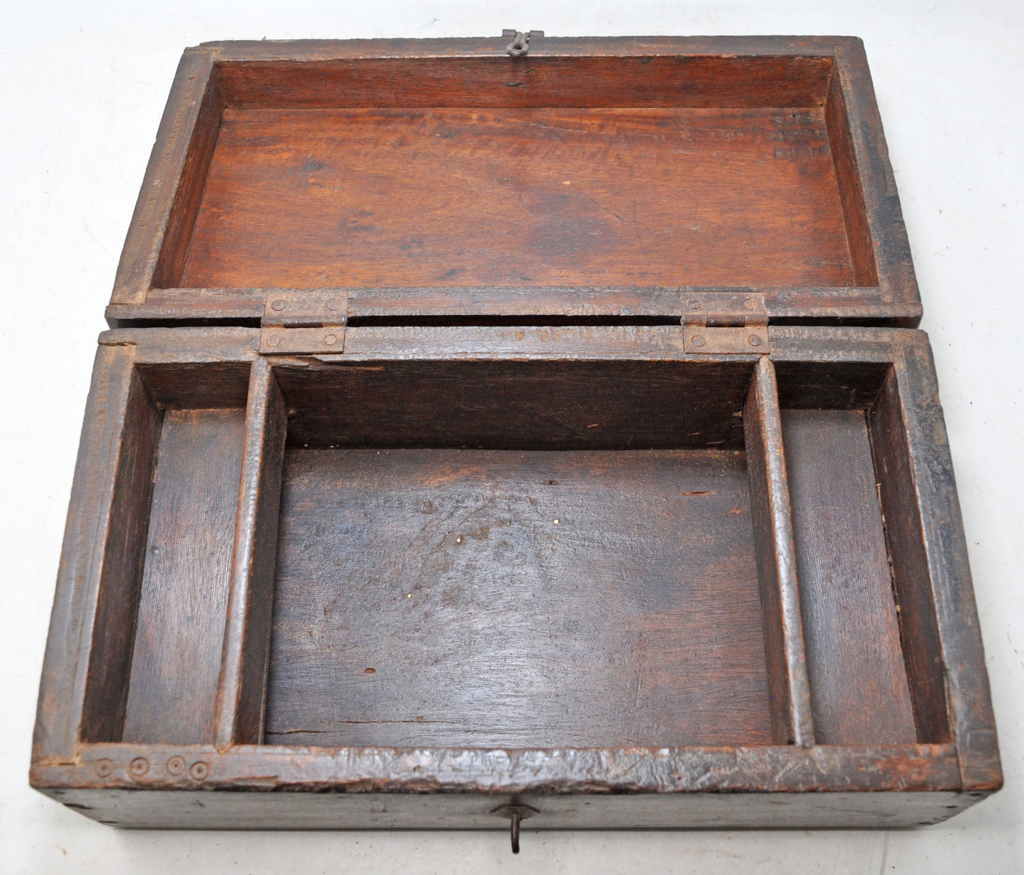 Antique Wooden Storage Chest Box Original Old Hand Crafted