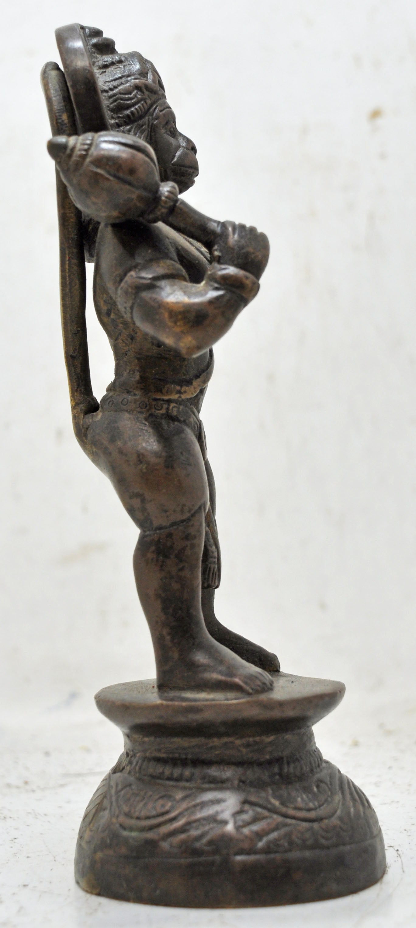 Antique Brass God Hanuman Idol Figurine Original Old Very Fine Hand Crafted Engraved