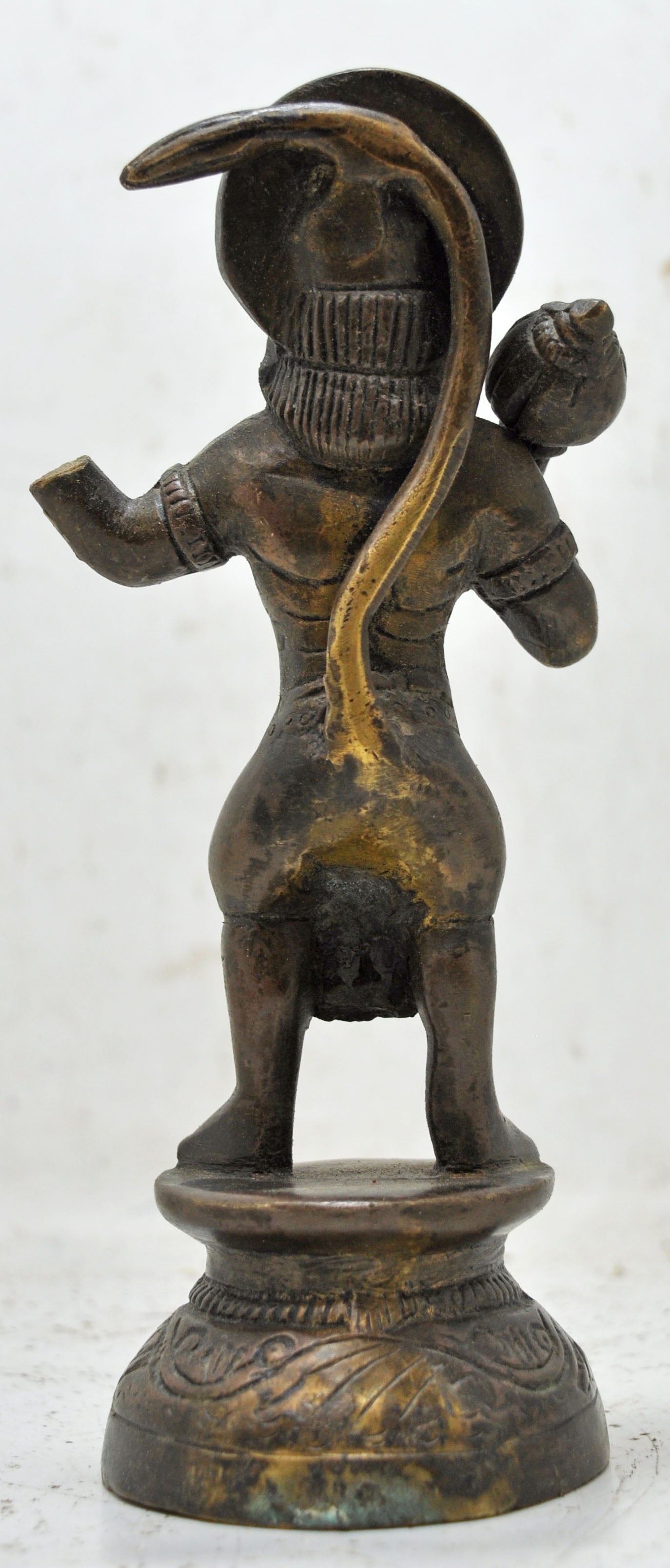 Antique Brass God Hanuman Idol Figurine Original Old Very Fine Hand Crafted Engraved