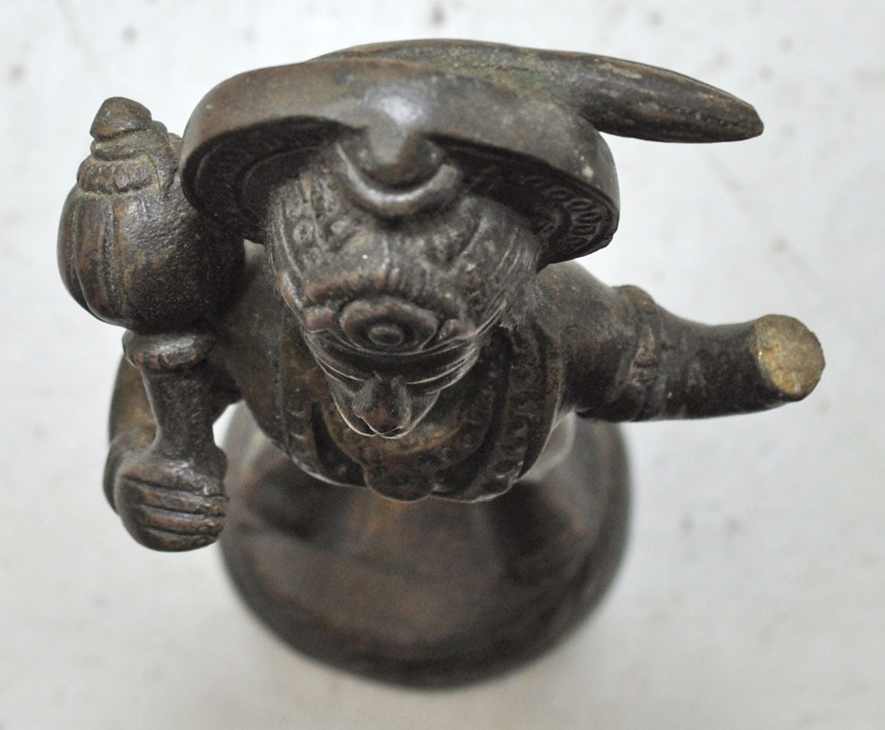 Antique Brass God Hanuman Idol Figurine Original Old Very Fine Hand Crafted Engraved