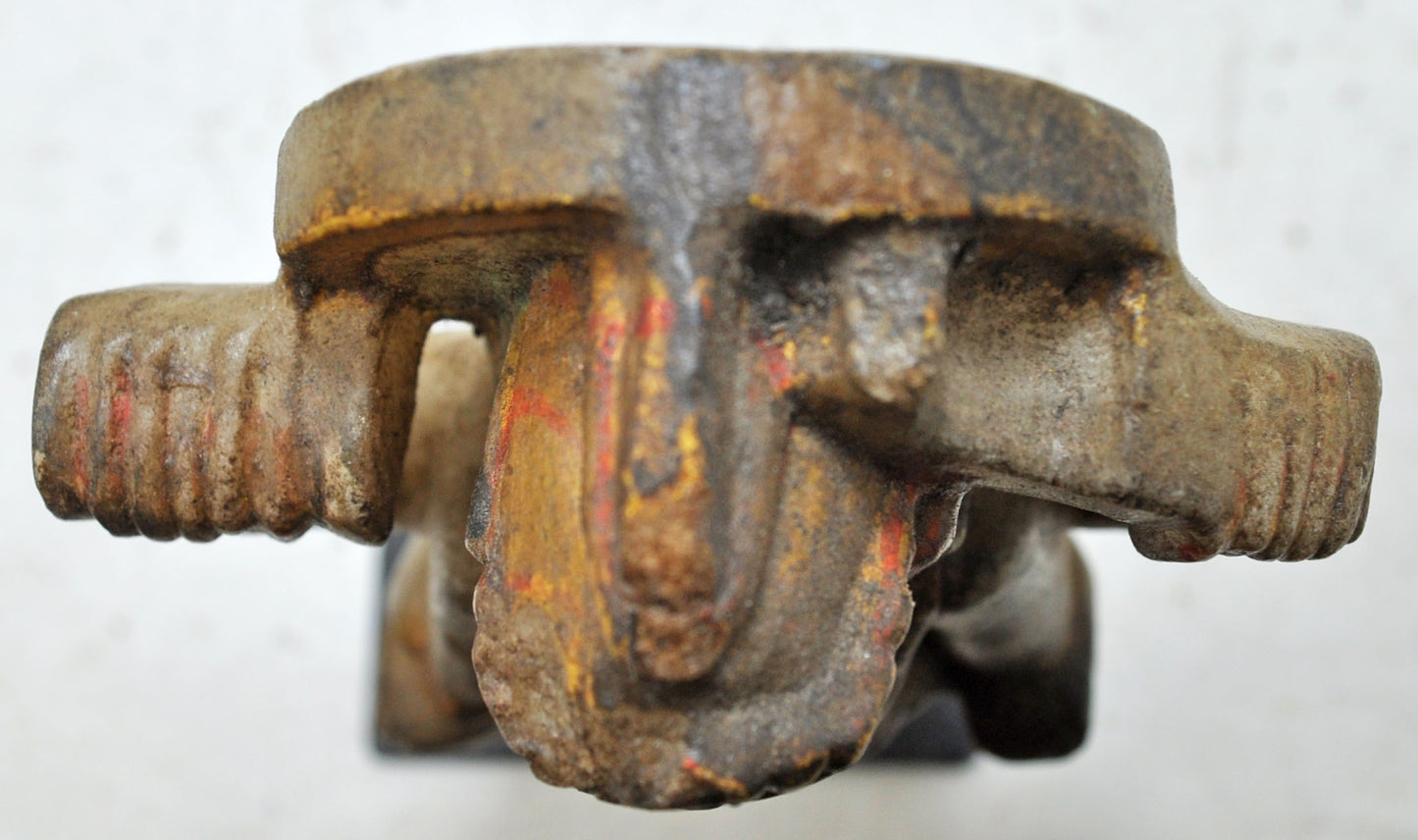 Antique White Marble God Vishnu Idol Figurine Original Old Fine Hand Carved