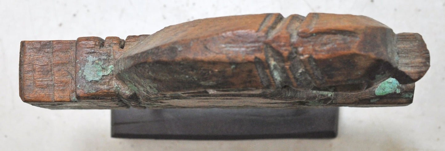 Antique Wooden Horse Head Bust Figurine Original Old Hand Carved