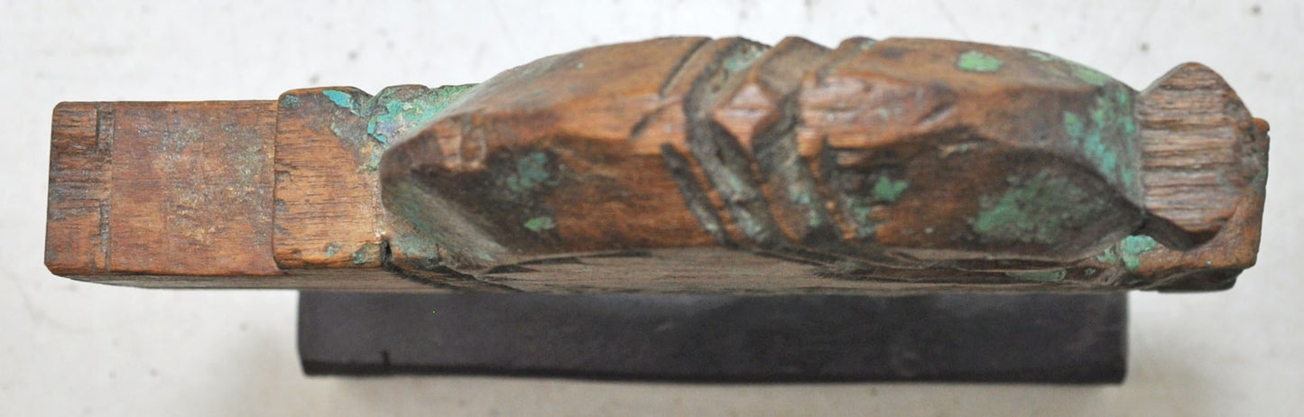 Antique Wooden Horse Head Bust Figurine Original Old Hand Carved