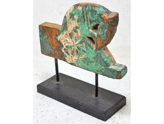Antique Wooden Horse Head Bust Figurine Original Old Hand Carved