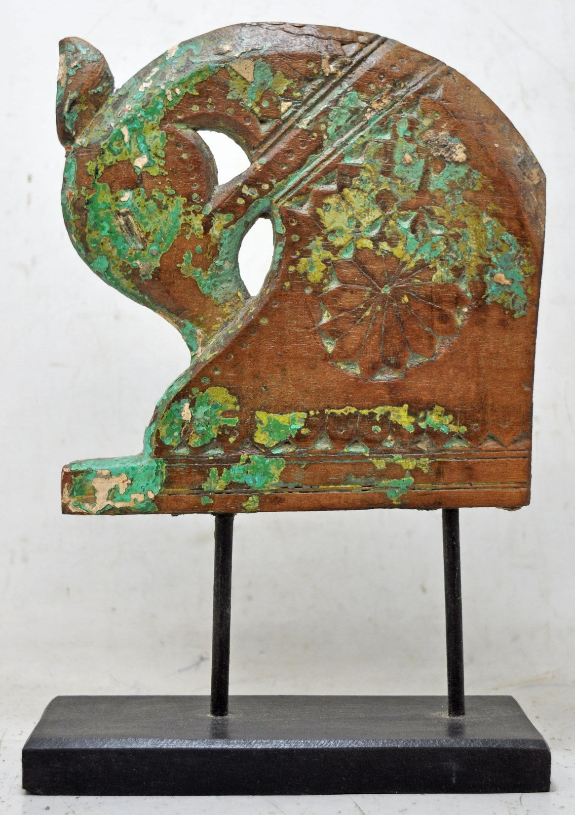 Antique Wooden Horse Head Bust Figurine Original Old Hand Carved