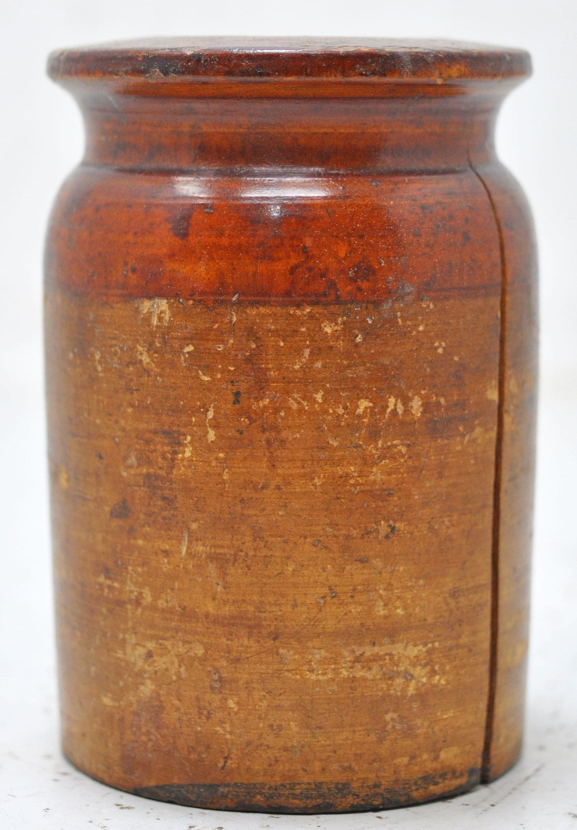 Antique Wooden Small Grain Measurement Paili Pot Original Old Hand Carved