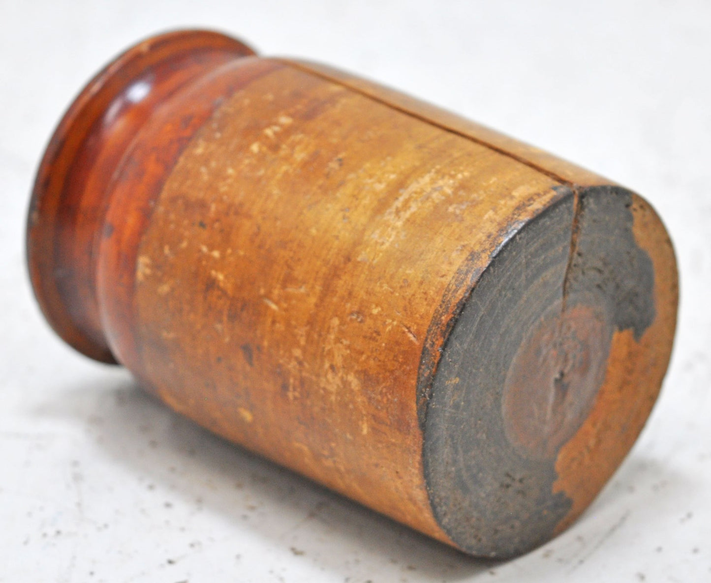 Antique Wooden Small Grain Measurement Paili Pot Original Old Hand Carved