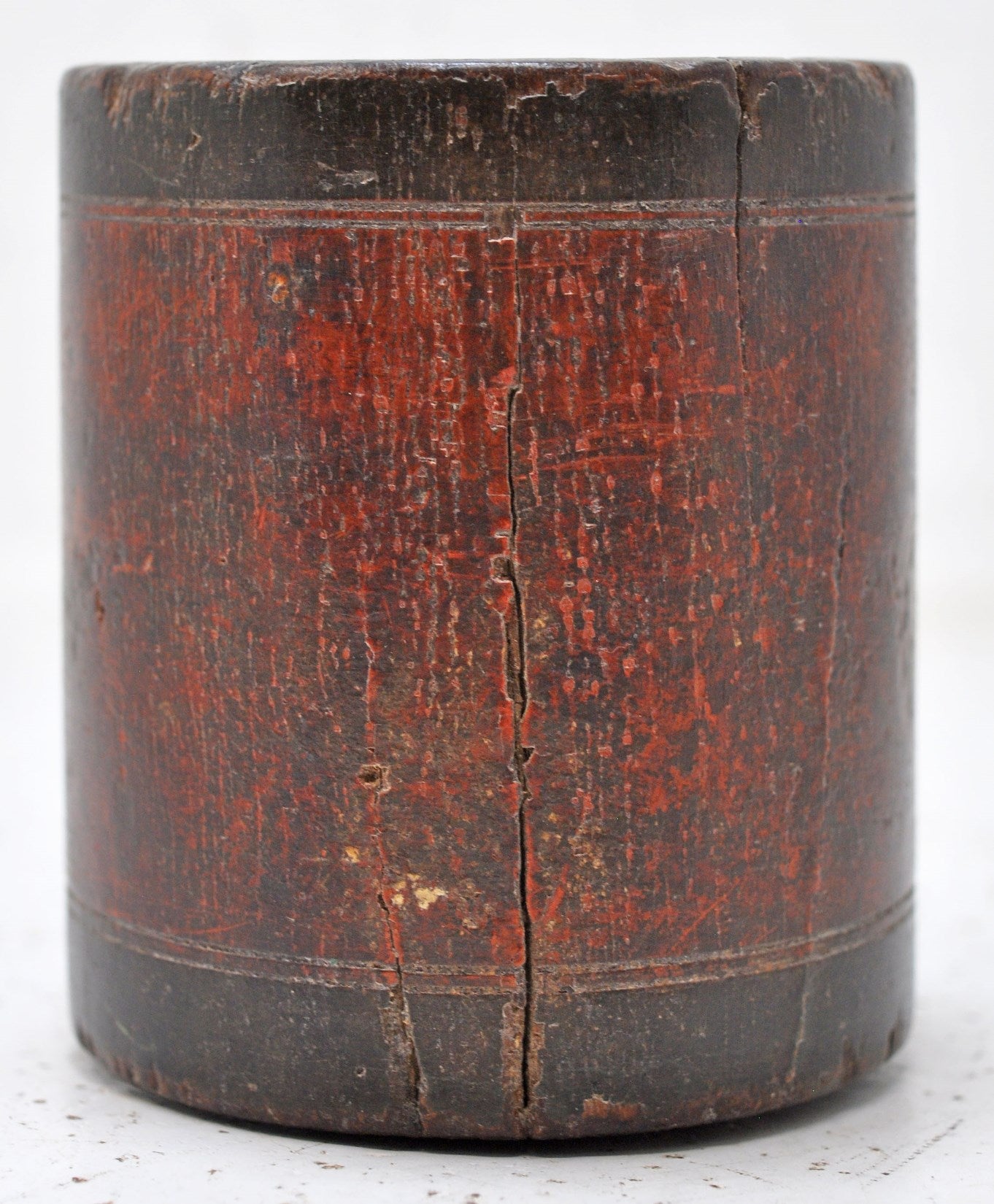 Antique Wooden Small Grain Measurement Paili Pot Original Old Hand Carved